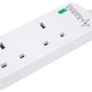 PRO ELEC PELB1951 2 Gang Surge Protected Extension Lead White, 10m Image 2