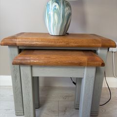 Danube Solid oak Nest of Tables - set of 2