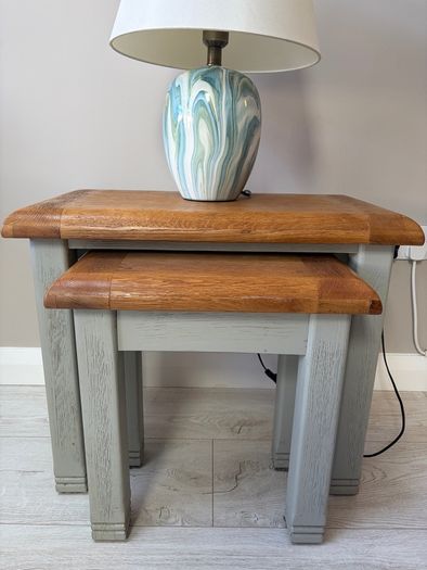 Danube Solid oak Nest of Tables - set of 2