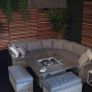 Grey rattan Garden Furniture Fire pit table set Image 3