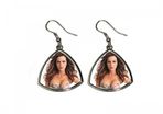 Personalised photo Triangle Shaped Hanging Earrings