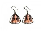 Personalised photo Triangle Shaped Hanging Earrings