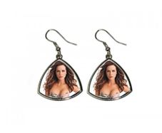 Personalised photo Triangle Shaped Hanging Earrings