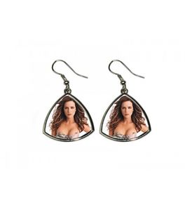 Personalised photo Triangle Shaped Hanging Earrings