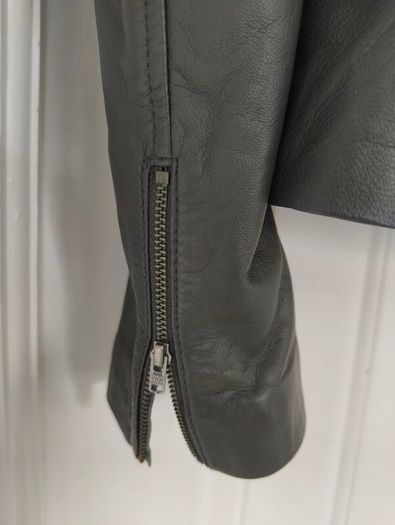 Leather biker style jacket size 16