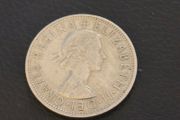 1960 Half Crown UK Coin Queen Elizabeth Shield
