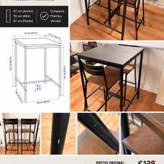 High table with 2 stools