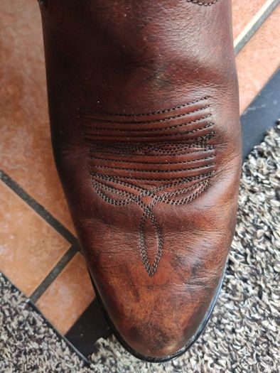 RARE Vintage Harley-Davidson Brown Leather Cowboy Boots Men's Size UK 10