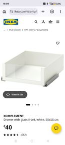 Ikea Komplement Drawer with glass front