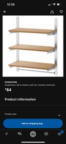 ikea Kungsfors kitchen shelves walnut