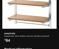 ikea Kungsfors kitchen shelves walnut