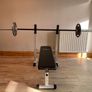 Complete Home Gym Weight Set, 100kg Plates + 20kg Olympic Barbell + Adjustable Bench Image 2