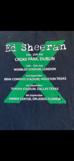 Ed Sheeran Concert T shirt