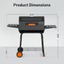 GRILL 23 Inch Charcoal BBQ 469 Sq In, Pentagonal Barbecue Grill with Viewing Window Furnace Coverand Thickened Chrome-plated Grill, Suit for Garden, Shed, Patio Image 3