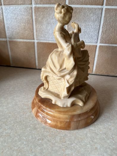 Vintage Midcentury Lady playing a Mandilin