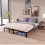 King Size Bed Frame Metal 150x200 with Storage 35cm Image 7
