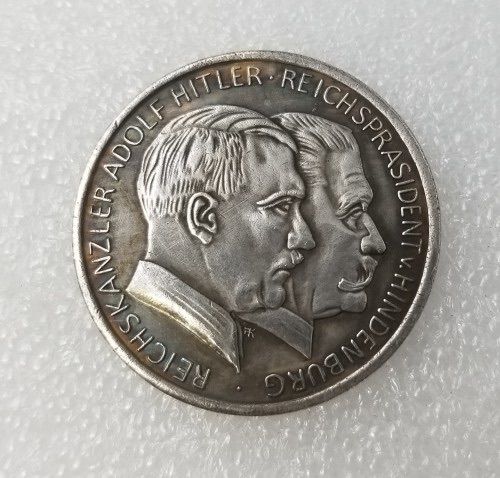 Ww2 Mark German Coin  Hitler Luftwaffe Swastika Nazi Warplane  Reichsmark