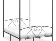main image for ad Canopy Bed Frame Grey Metal 160x200 cm