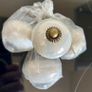 Opal ceramic knobs (4) with pewter details Image 5