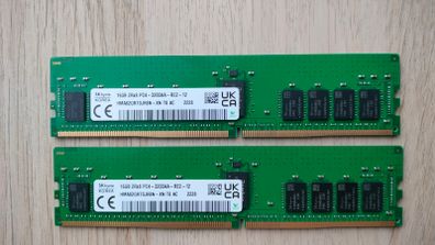 32gb Sk Hynix Ddr4-3200 Ecc Registered Server Ram, 2x16gb, Hma82gr7djr8n-xn