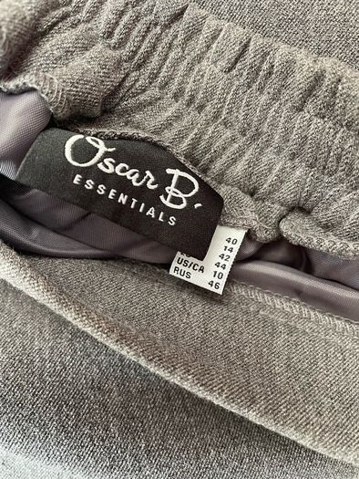 Oscar B Grey stretch skirt fully lined size 12 New