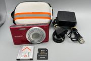 Sony DSC-W830 20.1MP Digital Camera Red - Full Kit