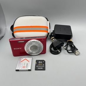 Sony DSC-W830 20.1MP Digital Camera Red - Full Kit