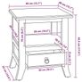 Bedside Cabinet Brown 40 x 40 x 45,5 cm Solid Mahogany Wood Image 4