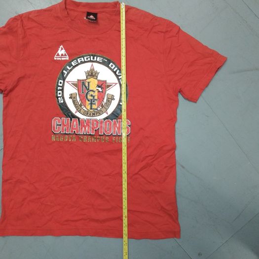 Nagoya Grampus Eight (M) 2010 J League Champions Tee SHirt Tshirt Jersey Le Coq Sportif Vintage Retro Soccer Football Japan  Red Medium
