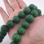 Antique African Green Melon Shape Big Beads Necklace Strand Image 9