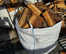 Tonne bags of wood