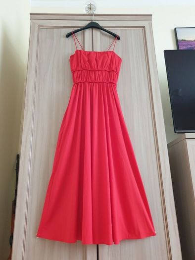 Cos Red Dress Size Uk 14