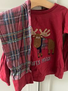 Little Moose Christmas PJs 2-3 years