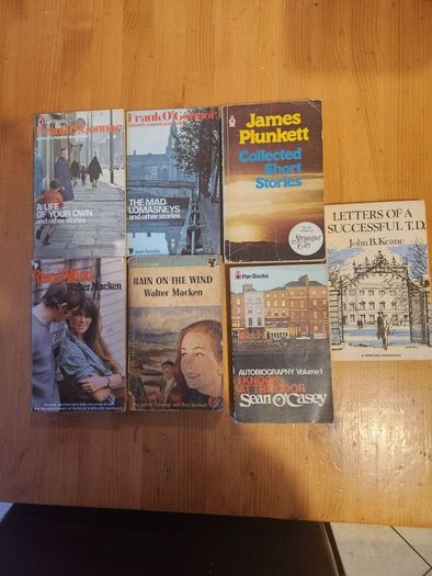 7 X Irish Author Books. Frank O Connor, James Plunket, Walter Macken, Sean O Casey. Paperback In Good Condition. See Photos.