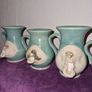 Set of 4 Irish Stoneware face mugs Image 4