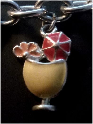 Ladies "glamour Holiday Time Accessories Theme"  Shiny Enamel Charm Bracelet.