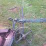 Vintage green plough, garden ornament, D18 Image 6