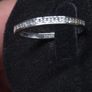 Vintage 9ct White Gold Diamond Set Ring Size 56 Image 8