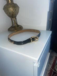 Vintage Black leather Belt size S