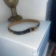 Vintage Black leather Belt size S
