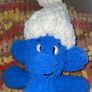 Chunky Knit Smurf Plushie. Large 29inch tall Chenille Yarn Doll Image 3