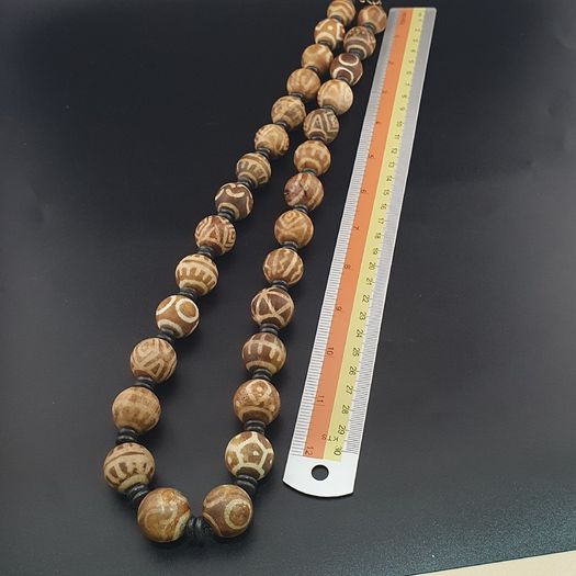 Burmese Antique Pumtek Pyu Beads Necklace 24 inches