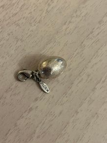 Pilgrim Silver Egg Charm