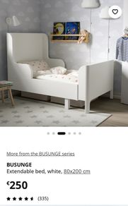 IKEA BUSUNGE Extendable Toddler bed