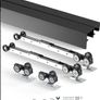 8ft Double Sliding Door Hardware Kit Aluminium Track System for Wardrobe Closet Interior Doors Image 2