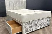 NEw Divan Double Beds in stock. Tufted Mattress available. Drawer option available.