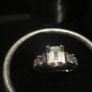 Princess Cut 18ct White Gold Filled Ring Image 5