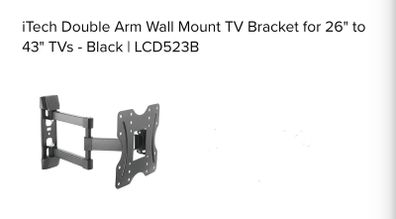 TV Double arm, wall mount
