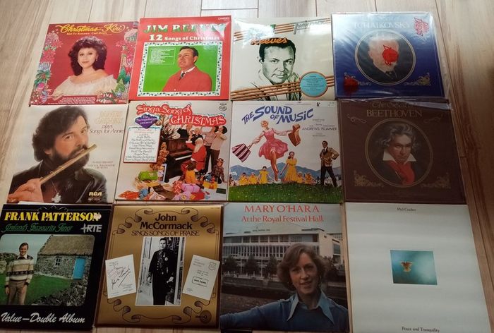 Vintage/Classic Record Collection (some Irish artists) of 24 with brown carrycase