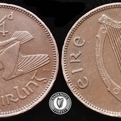 [#542] - Ireland 1946 | Irish 1/4d | Farthing | Woodcock